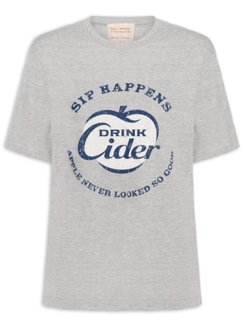 Camiseta Feminina Cheers - Cinza Camiseta Feminina Cheers - Cinza