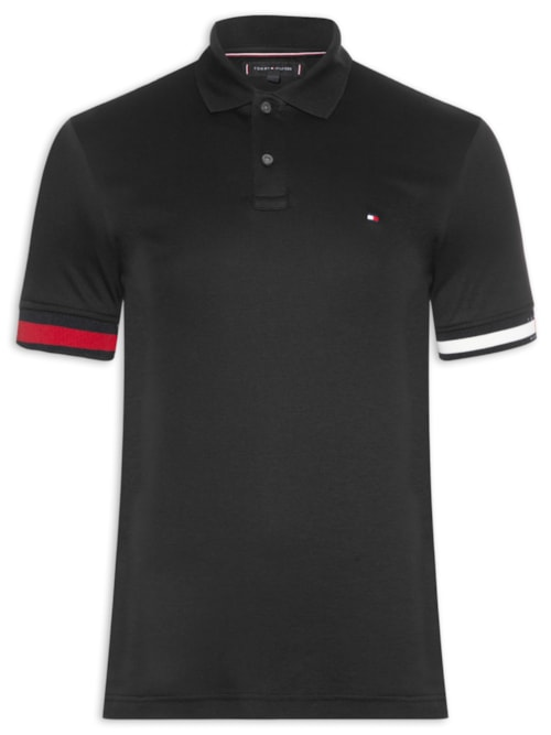 Polo Masculina Regular Fit Liquid Cotton - Preto Polo Masculina Regular Fit Liquid Cotton - Preto