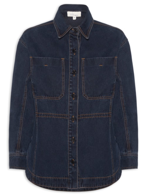 Camisa Feminina Jeans Fly - Azul Camisa Feminina Jeans Fly - Azul