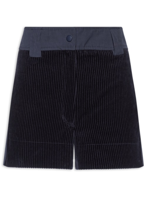 Short Feminino Veludo Ciclon Flora - Azul