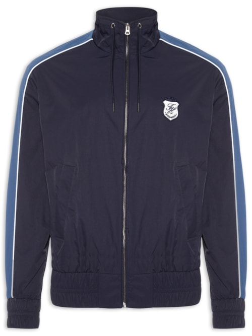Jaqueta Masculina Corta Vento Gola Alta - Azul