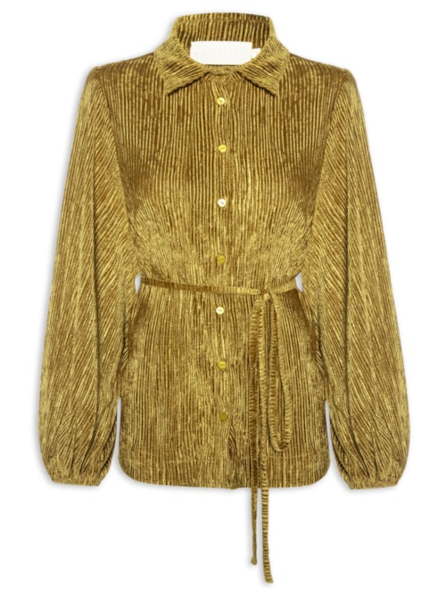 Camiseta Feminina Luar - Dourado