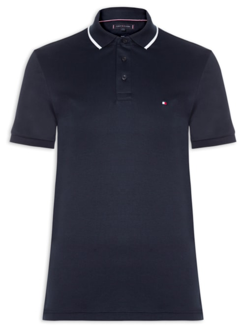 Polo Masculina Regular Fit Liquid Cotton - Azul Polo Masculina Regular Fit Liquid Cotton - Azul