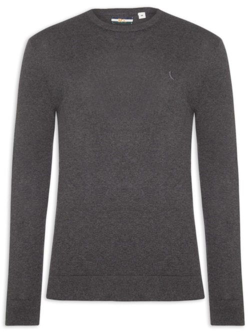 Tricot Masculino Gola Careca - Cinza Tricot Masculino Gola Careca - Cinza