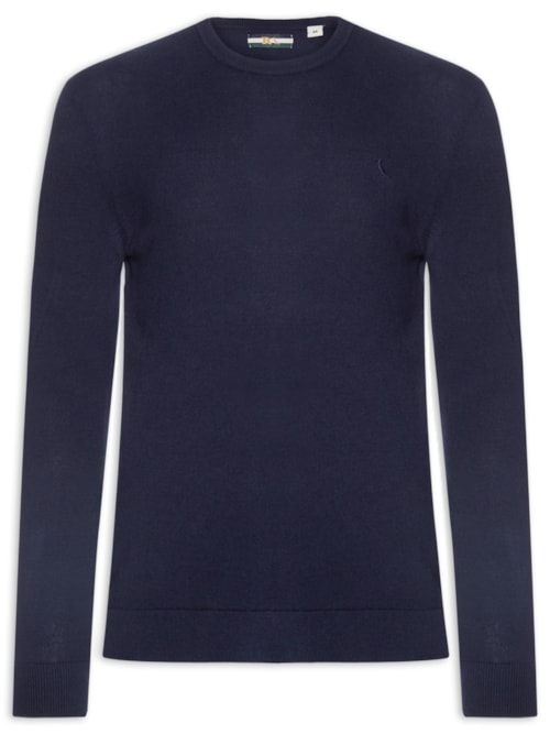 Tricot Masculino Gola Careca - Azul Tricot Masculino Gola Careca - Azul