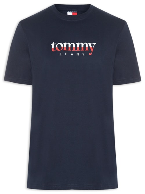 Camiseta Masculina Regular Fit Com Silk - Azul