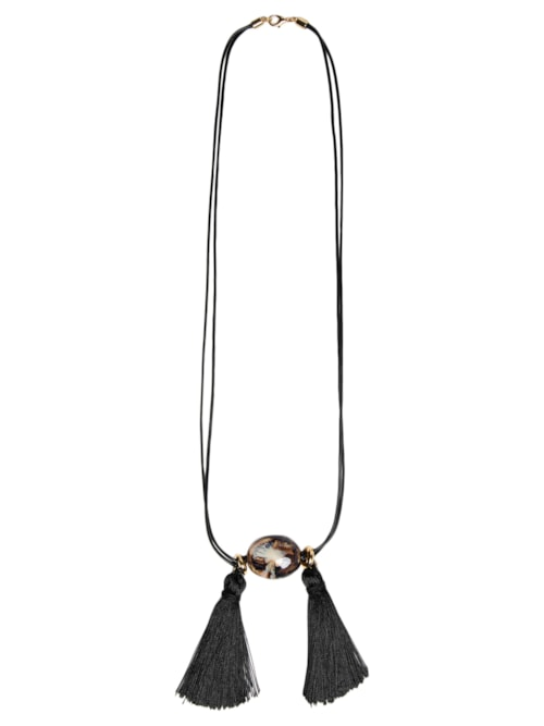 Colar Feminino Com Tassel - Preto