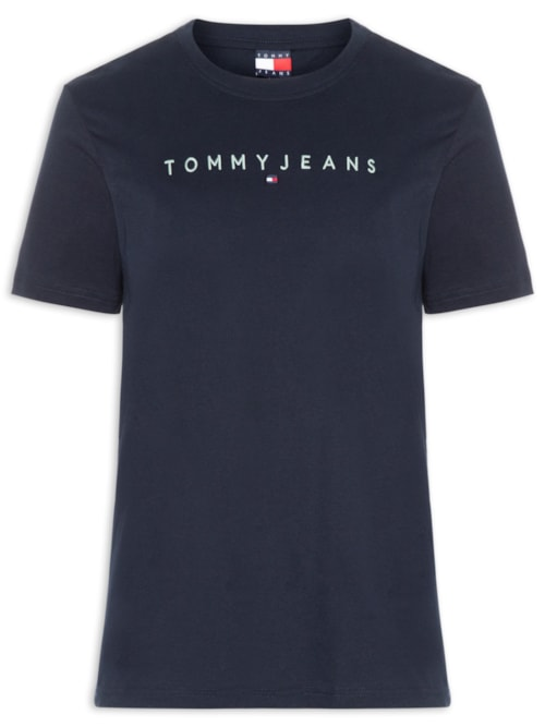 Camiseta Masculina Regular Fit com Logo Azul Camiseta Masculina Regular Fit com Logo Azul