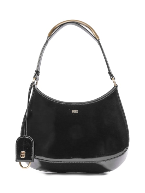 Bolsa Feminina Tiracolo Média Couro - Preto Bolsa Feminina Tiracolo Média Couro - Preto