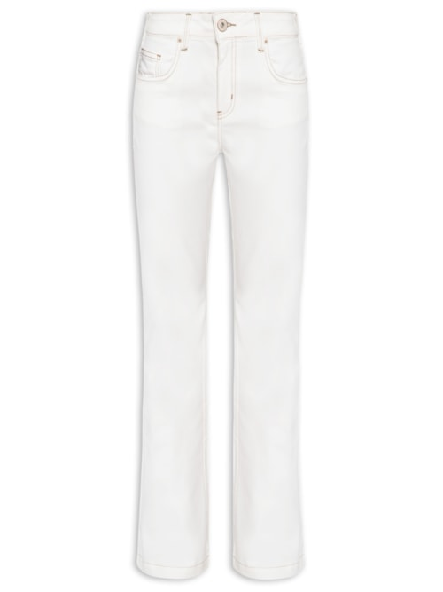 Calça Feminina Sarja Boot Cut - Off White