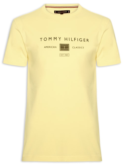 Camiseta Masculina Regular Fit Brand Love - Amarelo