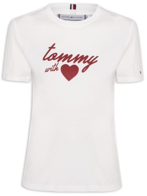 Camiseta Feminina Jersey Reg Love - Branco Camiseta Feminina Jersey Reg Love - Branco