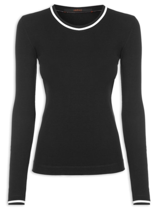 Blusa Feminina Manga Longa Vivos - Preto Blusa Feminina Manga Longa Vivos - Preto