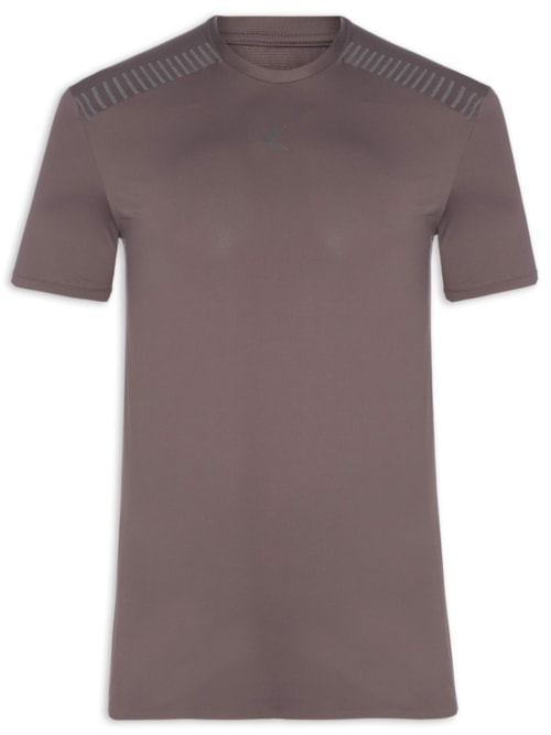 Camiseta Masculina Run Slim Men - Marrom Camiseta Masculina Run Slim Men - Marrom