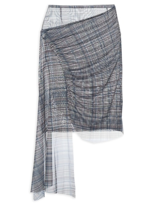 Saia Feminina Transpassada em Tule - Azul Saia Feminina Transpassada em Tule - Azul