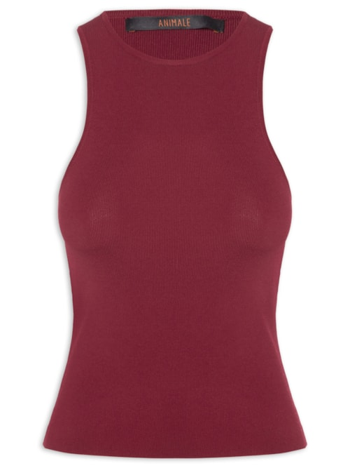 Regata Feminina De Tricot Básica Color - Vermelho Regata Feminina De Tricot Básica Color - Vermelho
