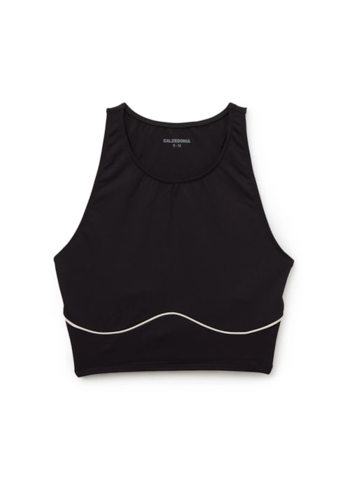 Top Efeito Debrum Soft Touch - Preto Top Efeito Debrum Soft Touch - Preto