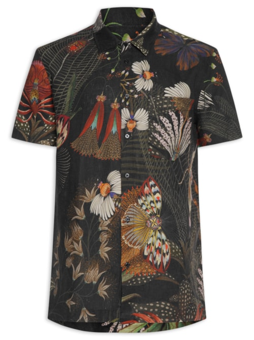 Camisa Masculina Casual Manga Curta Botanique - Verde Camisa Masculina Casual Manga Curta Botanique - Verde