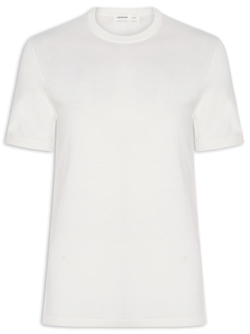 Camiseta Masculina Básica Regular Fit - Off White