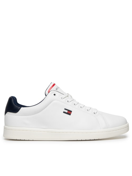 Tênis Masculino Flag Low Cut Lace-Up - Branco