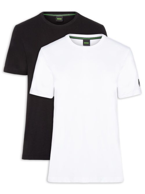 Kit Camiseta Masculina Regular Fit 2-Pack - Preto Kit Camiseta Masculina Regular Fit 2-Pack - Preto