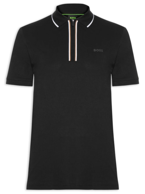 Polo Masculina Crew Neck TS-Logo Slim fit - Preto Polo Masculina Crew Neck TS-Logo Slim fit - Preto
