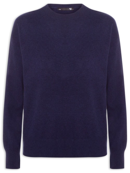 Suéter Feminino Blend De Lã E Cashmere - Azul Suéter Feminino Blend De Lã E Cashmere - Azul
