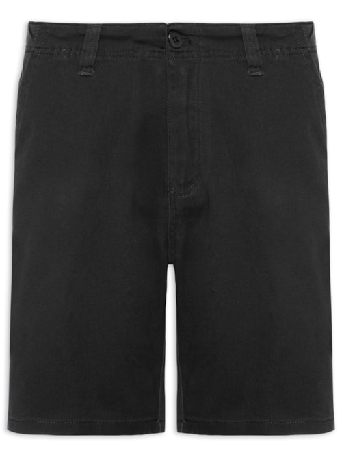 Bermuda Masculina Casual Sarja Color - Preto