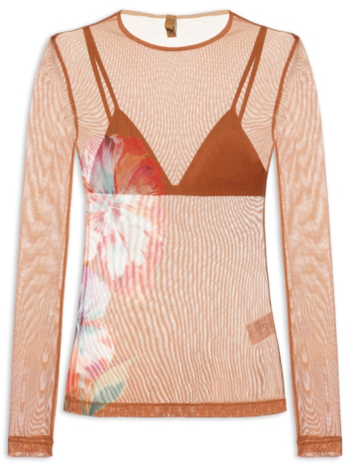 Blusa Feminina Tule - Marrom