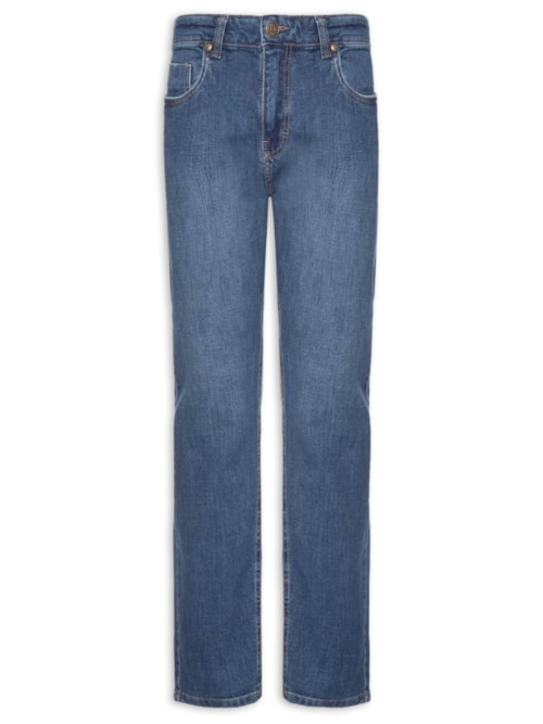 Calça Jeans Masculina Dirty Reta Fit - Azul