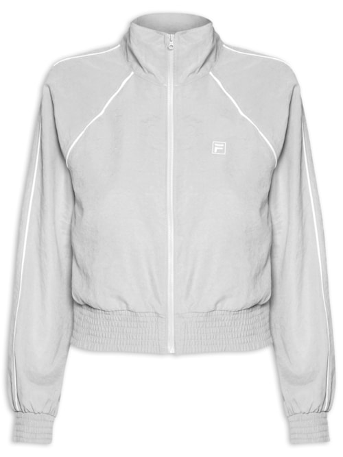Jaqueta Feminina Cropped F-Box - Cinza Jaqueta Feminina Cropped F-Box - Cinza