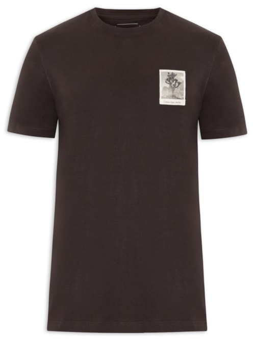 Camiseta Masculina Manga Curta CKJ Trees - Marrom Camiseta Masculina Manga Curta CKJ Trees - Marrom