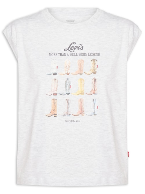 Camiseta Feminina Boxy Tank - Cinza Camiseta Feminina Boxy Tank - Cinza