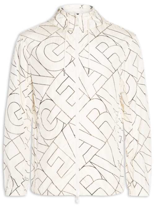 Jaqueta Masculina Full Logo Fashion - Branco Jaqueta Masculina Full Logo Fashion - Branco