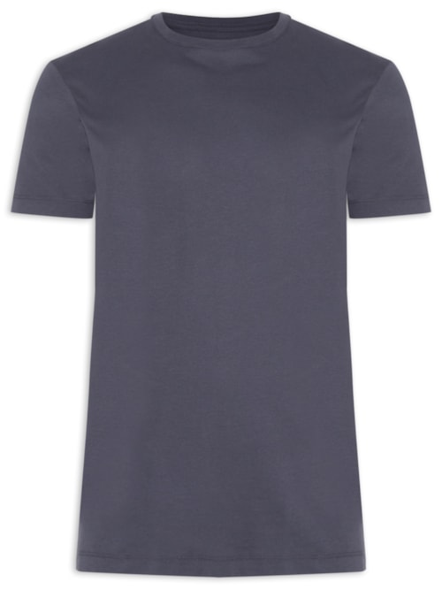 Camiseta Masculina Malha Pima Azul Camiseta Masculina Malha Pima Azul