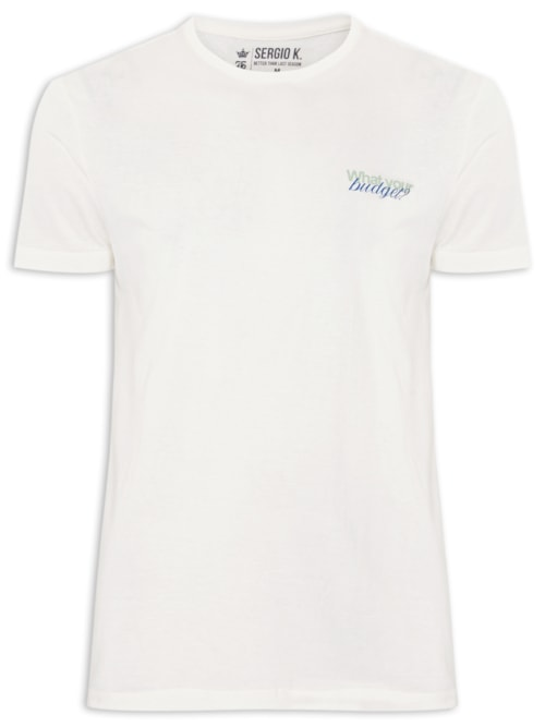 Camiseta Masculina Estampada Your Budget Branco