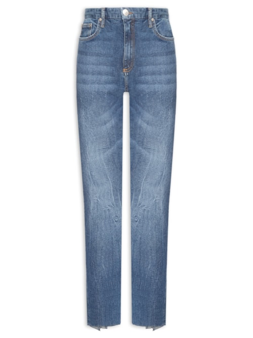 Calça Feminina Jeans Boot Capri Cool Marcação - Azul