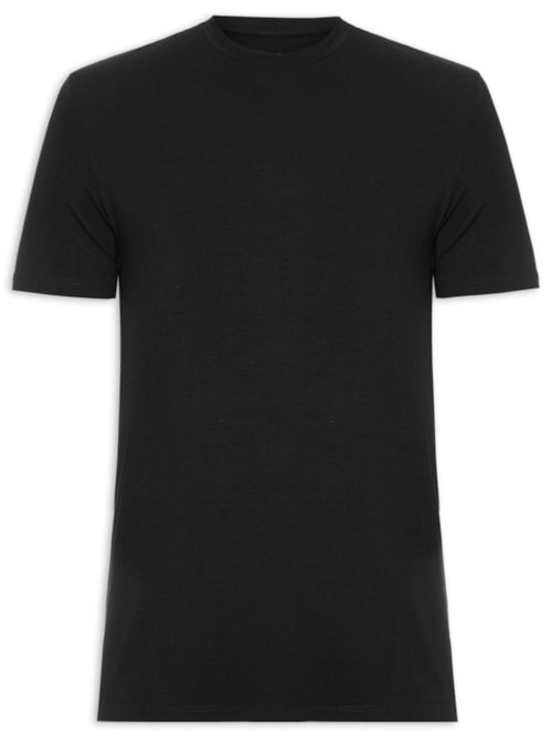 Camiseta Masculina Tecnológica Modal Move - Preto