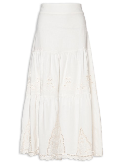 Saia Bordado Dhalia - Branco Saia Bordado Dhalia - Branco