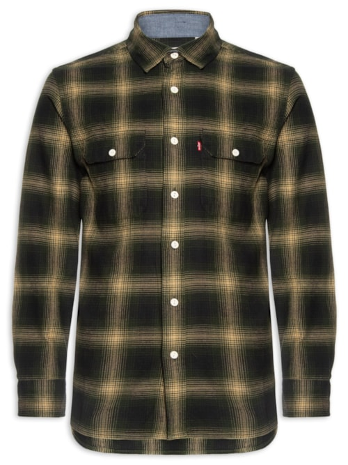Camisa Masculina Xadrez Classic Worker - Verde
