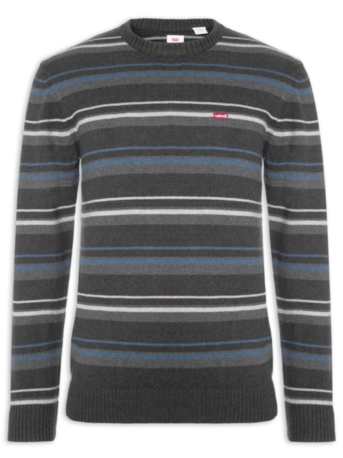 Suéter Masculino Classic Housemark Crewneck - Cinza Suéter Masculino Classic Housemark Crewneck - Cinza