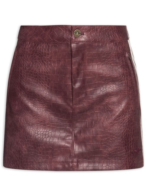 Saia Feminina Pleather Marrom Saia Feminina Pleather Marrom