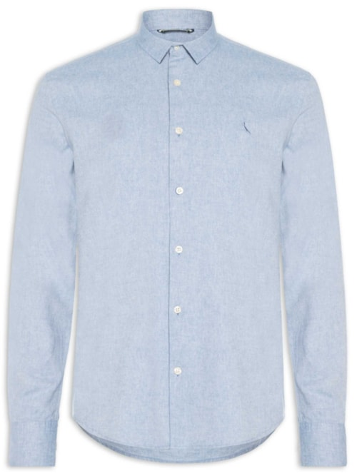 Camisa Masculina Manga Longa Ricardo - Azul Camisa Masculina Manga Longa Ricardo - Azul