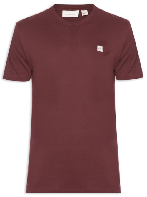 Camiseta Masculino Patch Vermelho Camiseta Masculino Patch Vermelho