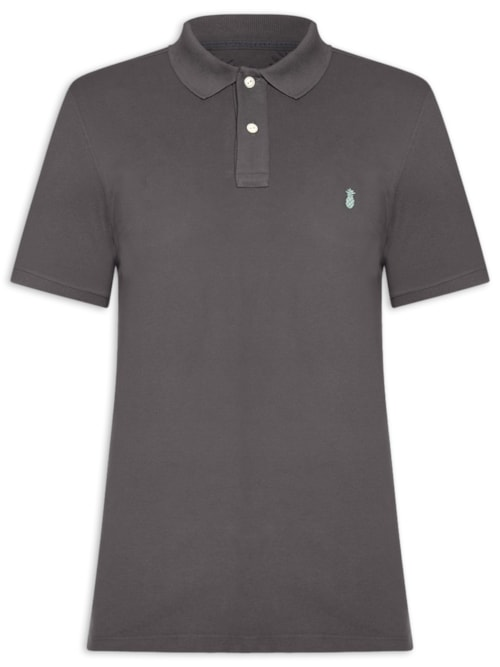 Polo Masculina Básica Summer Em Piquet De Algodão - Preto Polo Masculina Básica Summer Em Piquet De Algodão - Preto