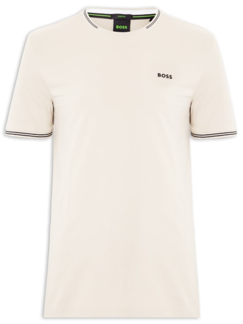 Camiseta Masculina Stretch Cotton Stripes Taul Bege Camiseta Masculina Stretch Cotton Stripes Taul Bege