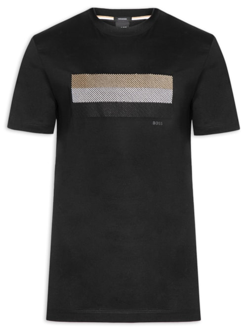 Camiseta Masculina Cotton Jersey Stripe Artwork C-Taut 10 - Preto Camiseta Masculina Cotton Jersey Stripe Artwork C-Taut 10 - Preto