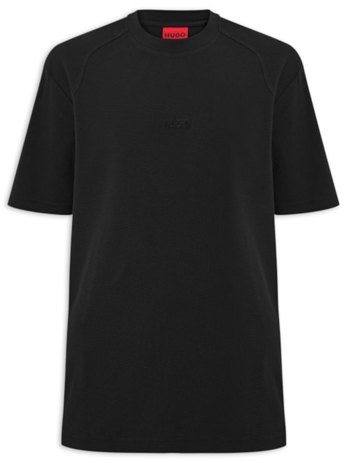 Camiseta Masculina Relaxed-Fit Crew Neck Daffl - Preto