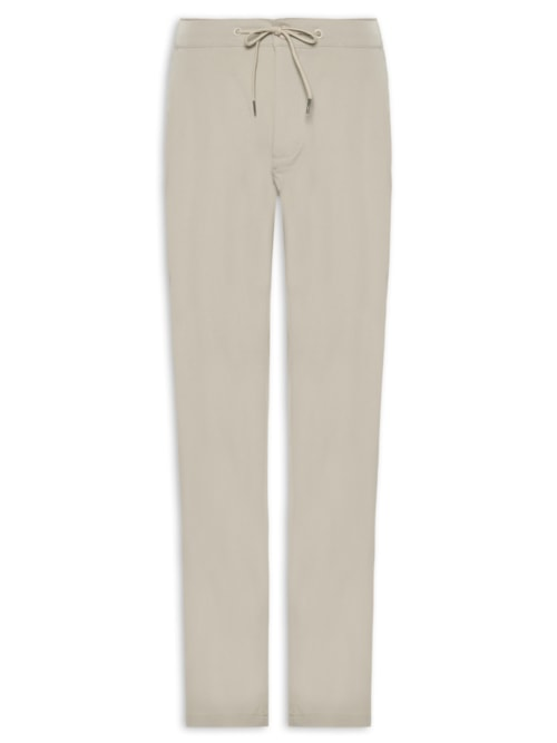 Calça Masculina Casual Elástico Slim - Bege