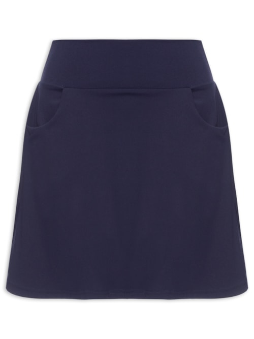 Short Saia Fitness Com Bolso - Azul